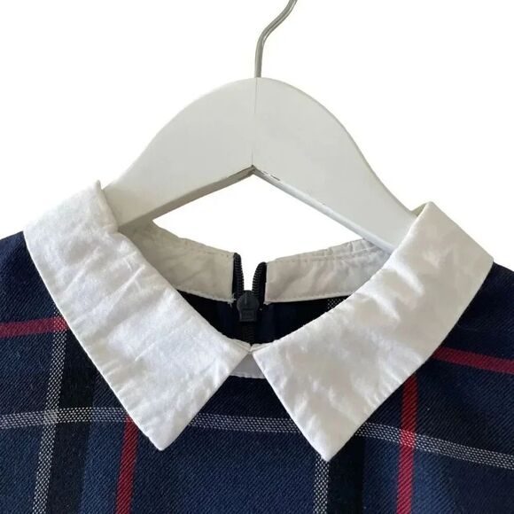 Mohito Multicolor Tunic Short Sleeves Plaid Scholar Collegiate Preppy Soft Zippe - Picture 2 of 12